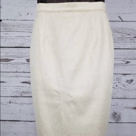 Burberry Dresses & Skirts - Burberry London 100% Cashmere Ivory Straight Pencil Skirt Women's